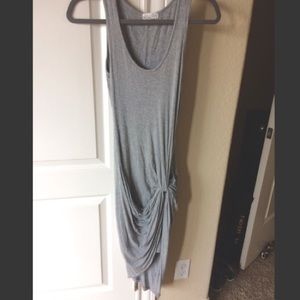 Cotton Gray Summer Maxi Dress